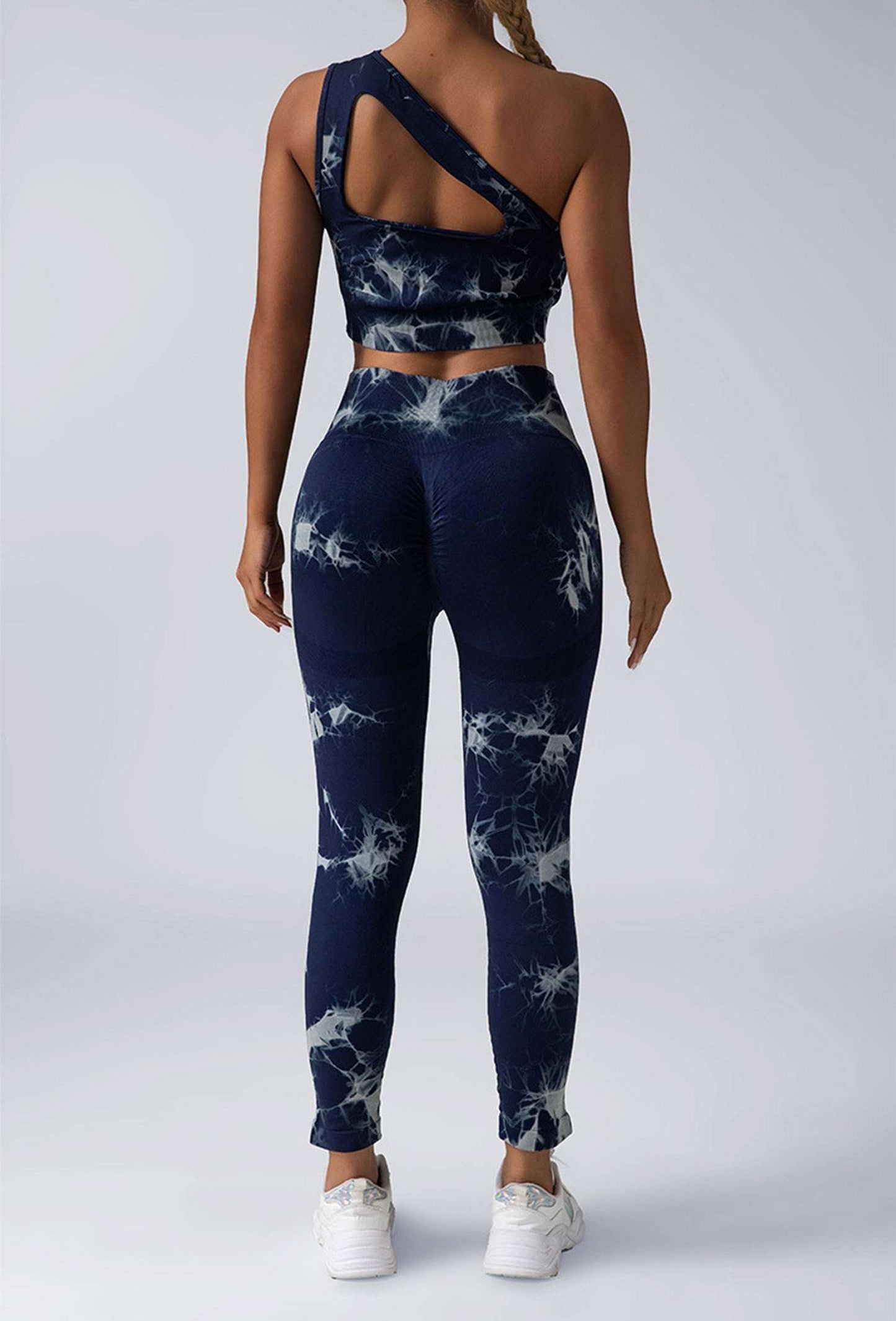 Legging de yoga à taille haute motif tie-dye