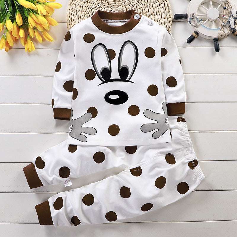 Costume en coton pour nouveau-né avec motifs, parfait pour les bébés de 0 à 1 an, 8-piece baby newborn cotton suit.