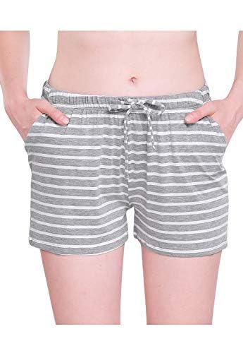 ROSYLINE Womens Shorts Sleep Lounge Shorts for Women Pj Sleep Bottoms with Pocket 2 Packs