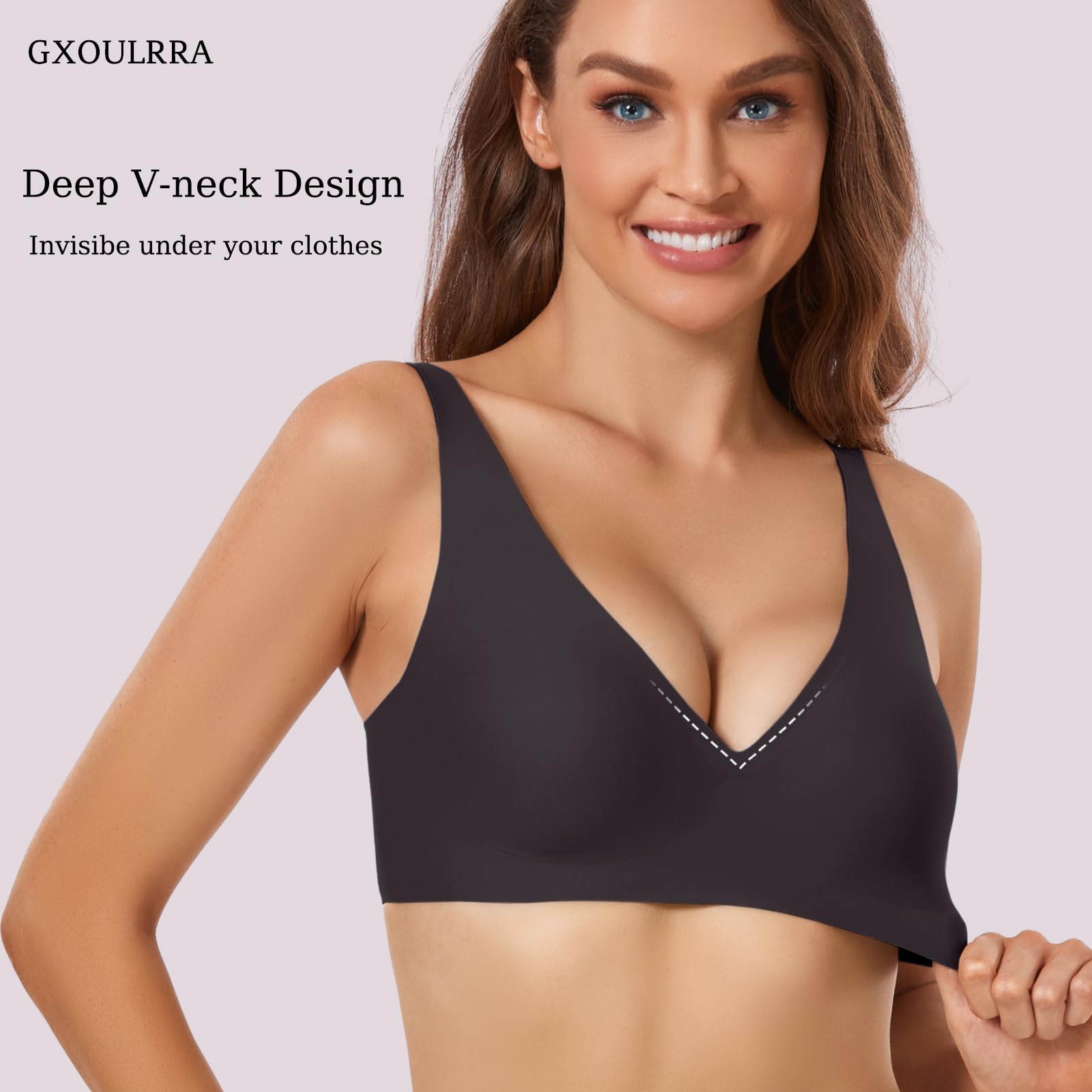 GXOULRRA Deep V Bras for Women Comfort Wireless Bras Bralettes Adjustable No Underwire with Bra Extender - Boutique en ligne à rabais