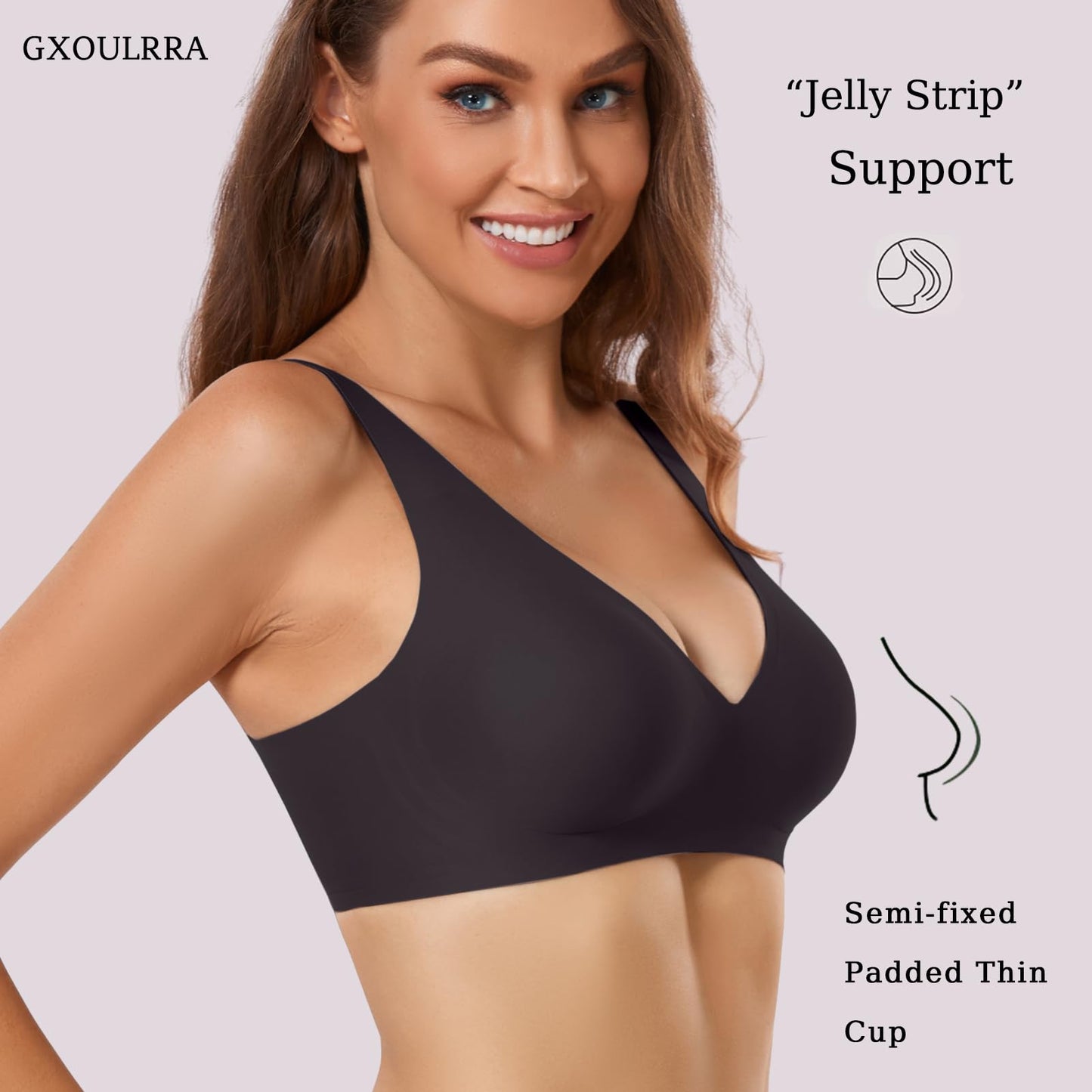 GXOULRRA Deep V Bras for Women Comfort Wireless Bras Bralettes Adjustable No Underwire with Bra Extender - Boutique en ligne à rabais