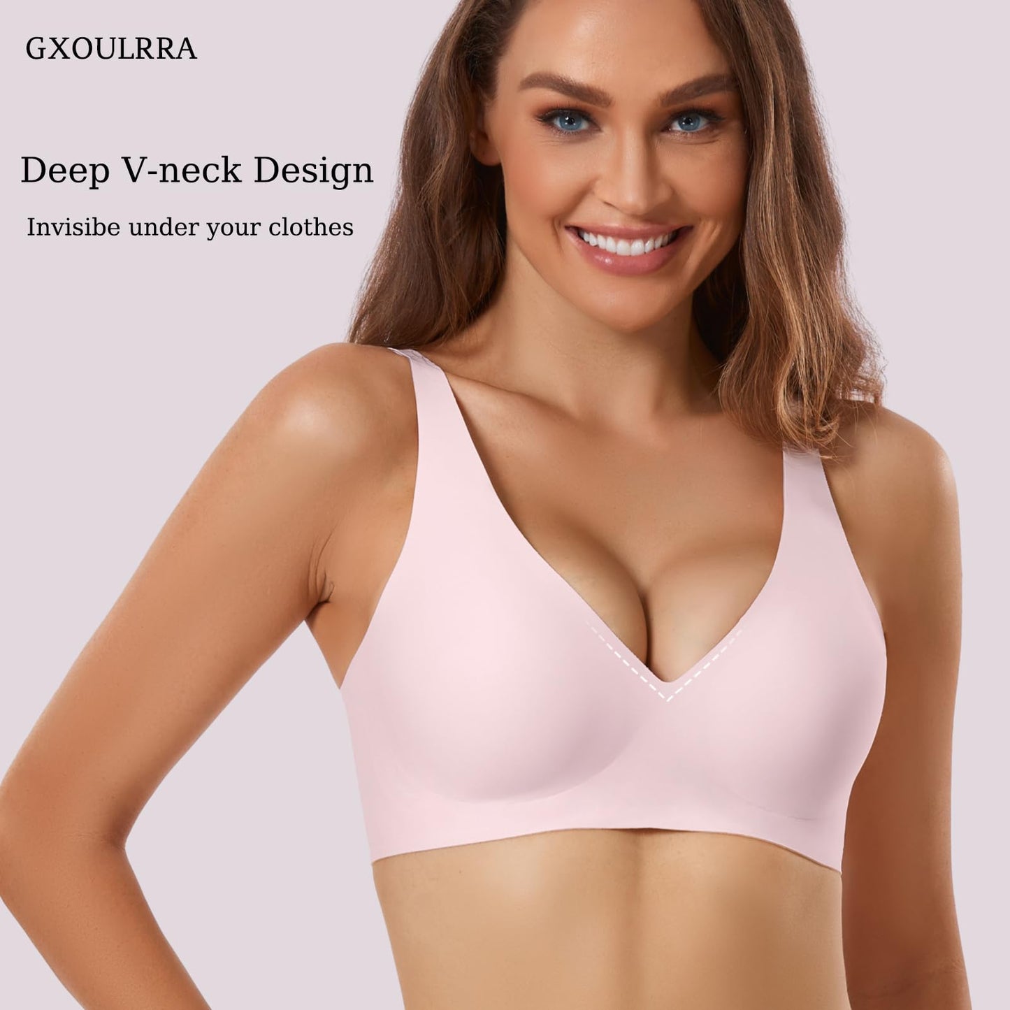 GXOULRRA Deep V Bras for Women Comfort Wireless Bras Bralettes Adjustable No Underwire with Bra Extender - Boutique en ligne à rabais