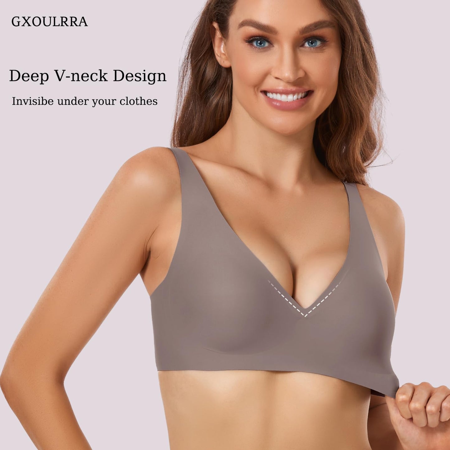 GXOULRRA Deep V Bras for Women Comfort Wireless Bras Bralettes Adjustable No Underwire with Bra Extender - Boutique en ligne à rabais