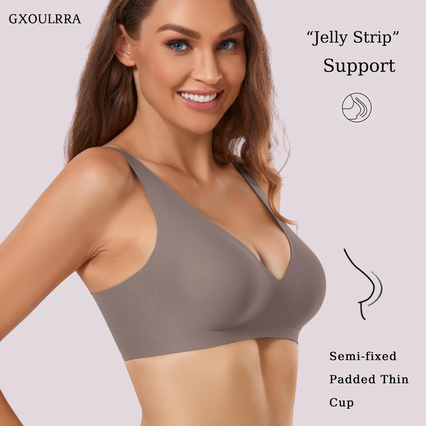 GXOULRRA Deep V Bras for Women Comfort Wireless Bras Bralettes Adjustable No Underwire with Bra Extender - Boutique en ligne à rabais