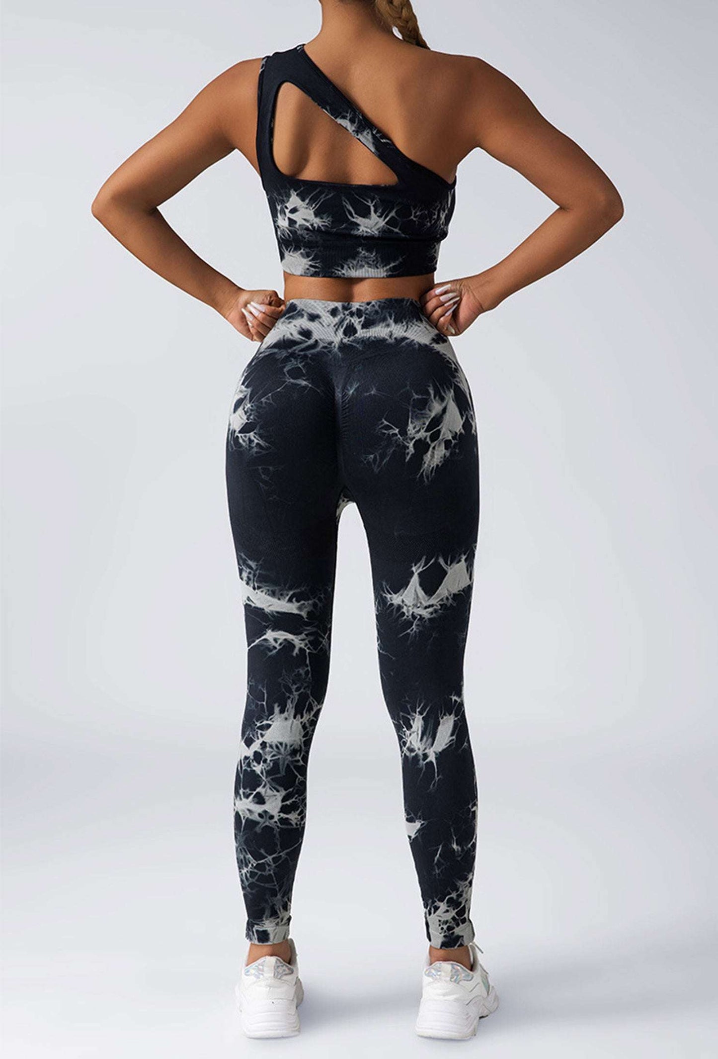 Legging de yoga à taille haute motif tie-dye