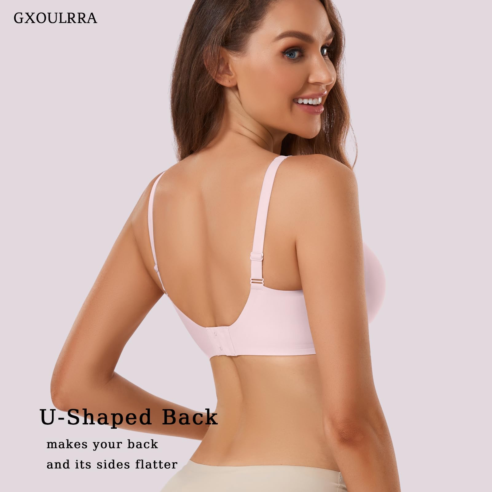 GXOULRRA Deep V Bras for Women Comfort Wireless Bras Bralettes Adjustable No Underwire with Bra Extender - Boutique en ligne à rabais