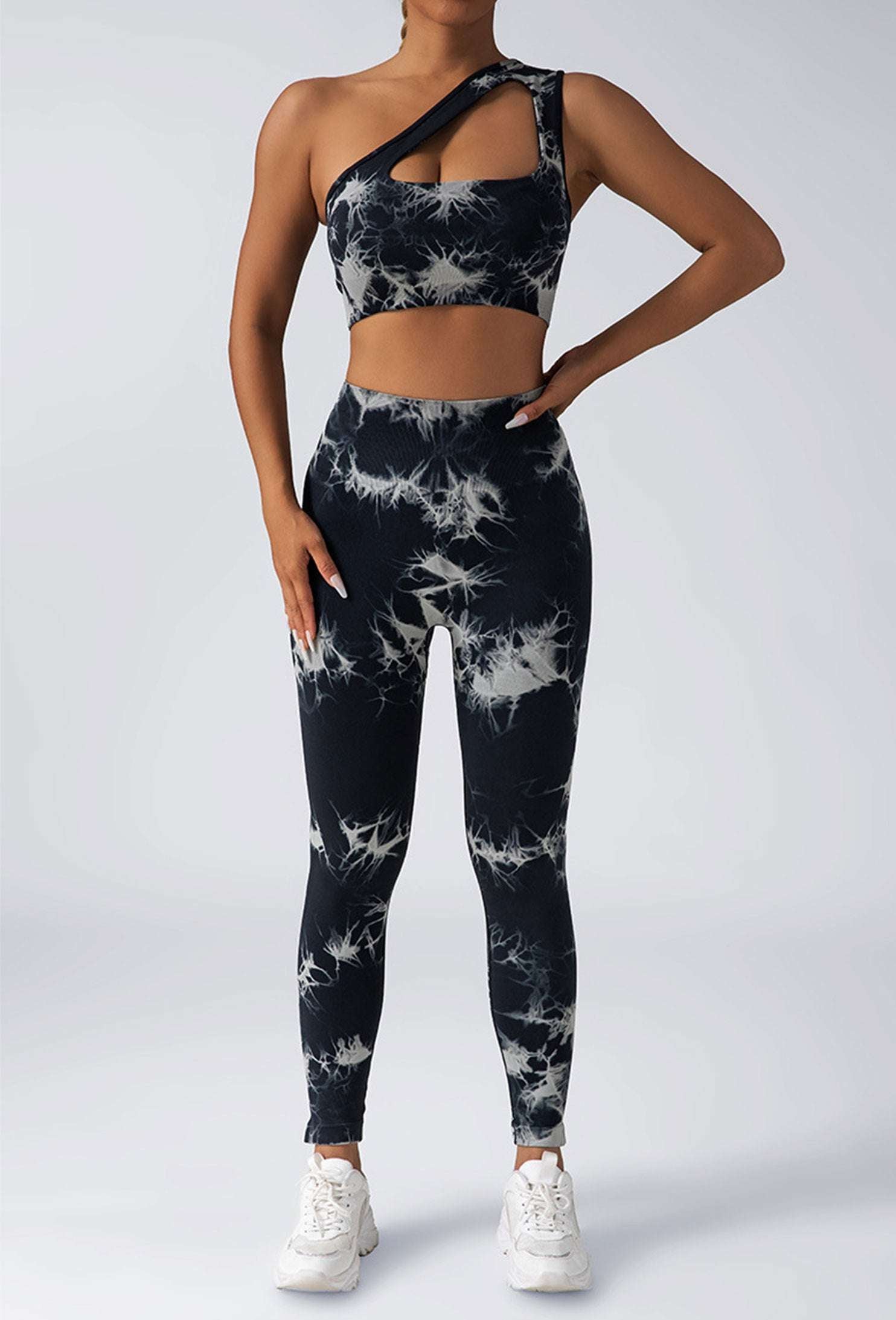 Legging de yoga à taille haute motif tie-dye