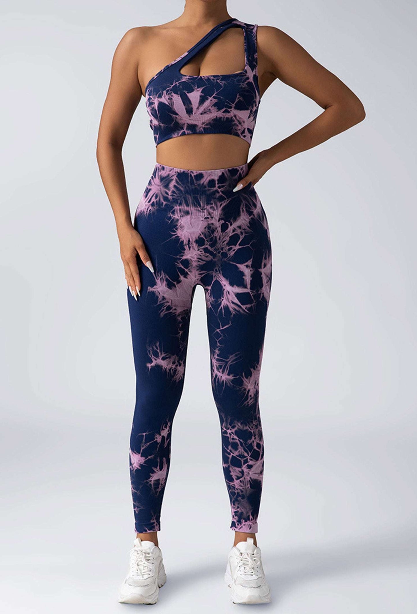 Legging de yoga à taille haute motif tie-dye