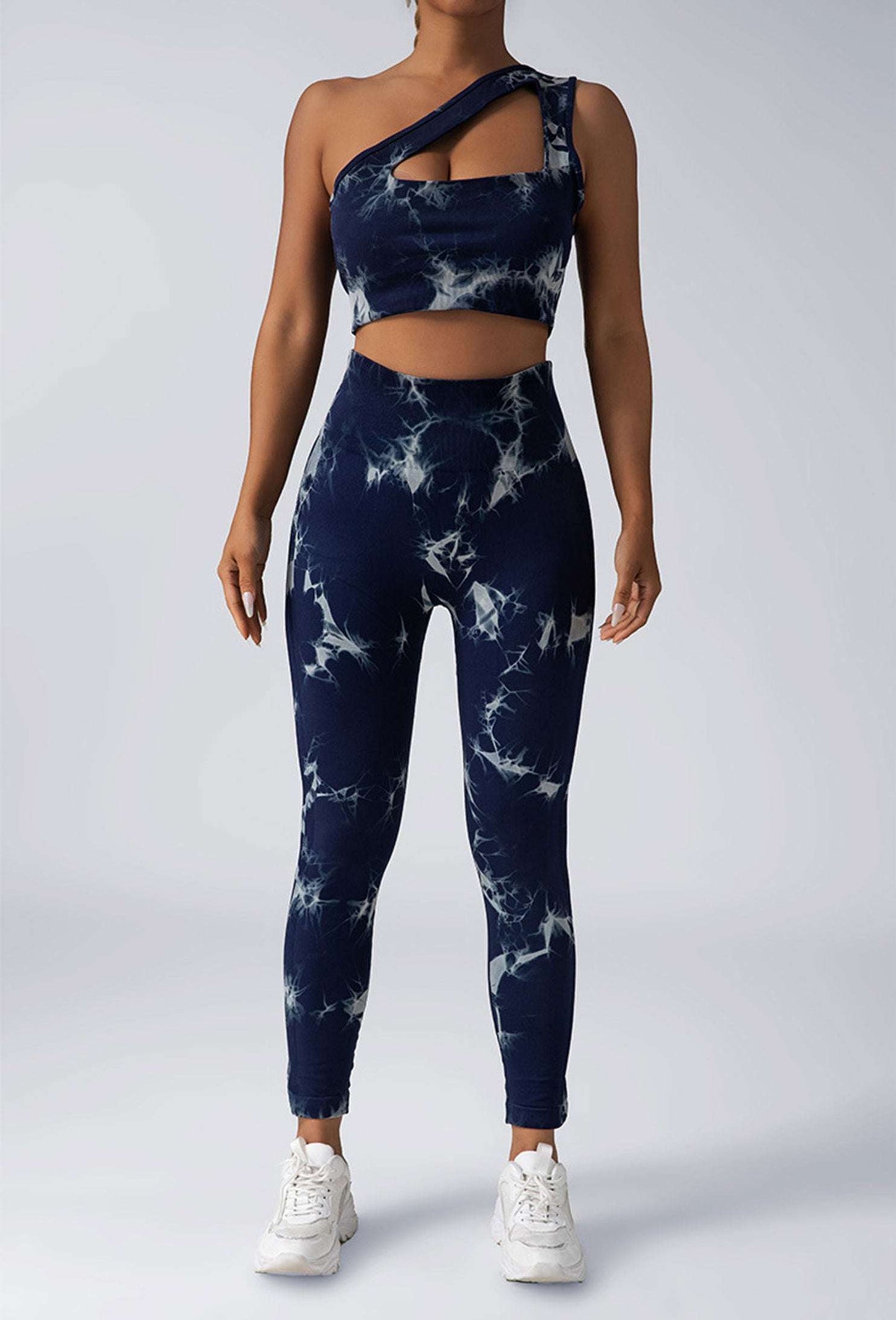 Legging de yoga à taille haute motif tie-dye